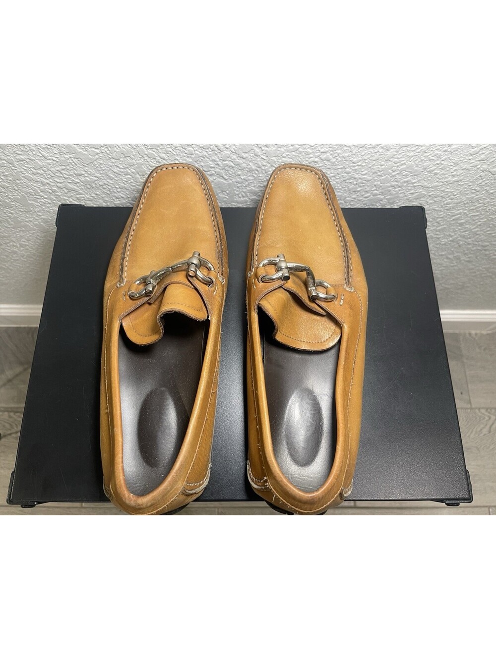 Salvatore Ferragamo Brown Leather Bit Loafers Slip-On Men's US 8.5 D